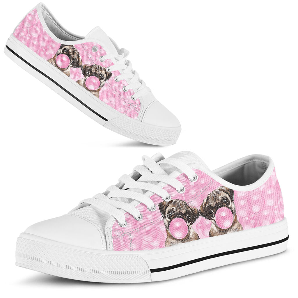 Pug Bubble Gum - Low Top Shoe - Love Love Top Shoes