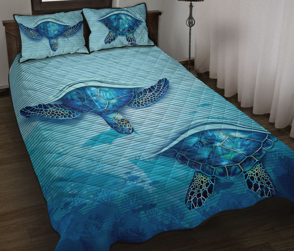 Turtle Quilt Bed Set 55 - Love Quilt Bedding Set