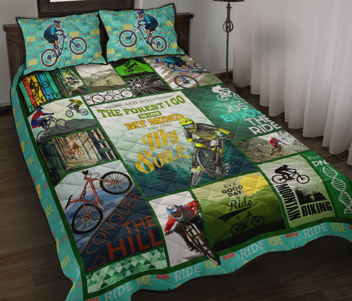 Moutain Biking - Bed Set - Love Quilt Bedding Set