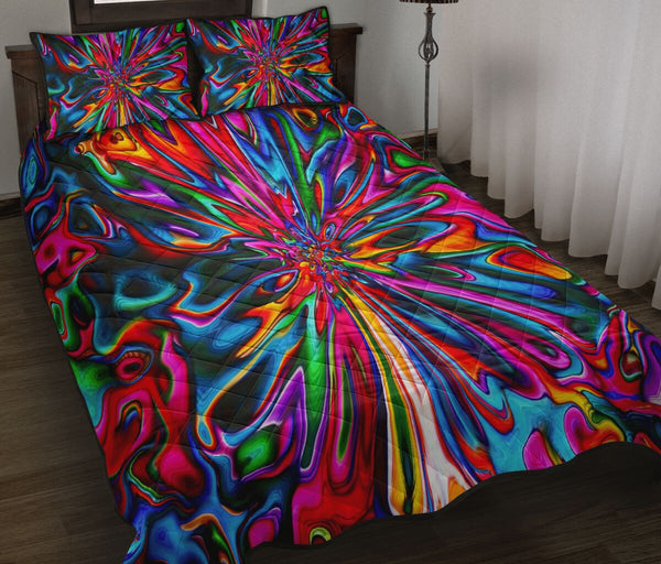 Hippie Lover Quilt Bed Set - Love Quilt Bedding Set