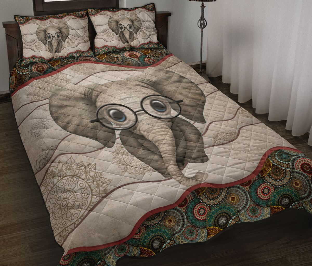Quilt Bed Set - Elephant 53 - Love Quilt Bedding Set