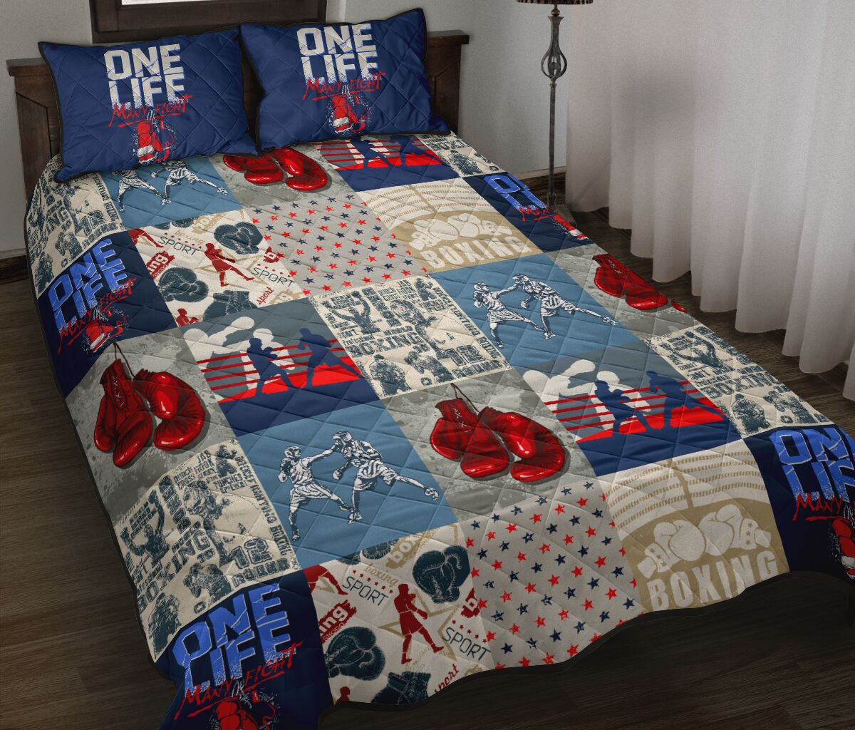 Boxing - One Life Many Fight - Bed Set - Love Quilt Bedding Set