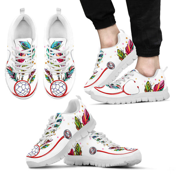 Nurse Dreamcatcher White Soles Sneakers, Running Shoes, Shoes For Women, Shoes For Men, Cust- Love Sneakers