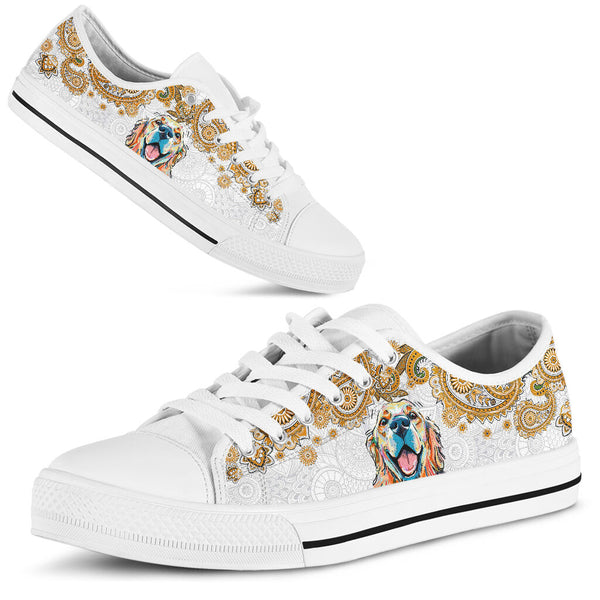 Golden Retriever Jesus Low Top Shoes - Love Low Top Shoes