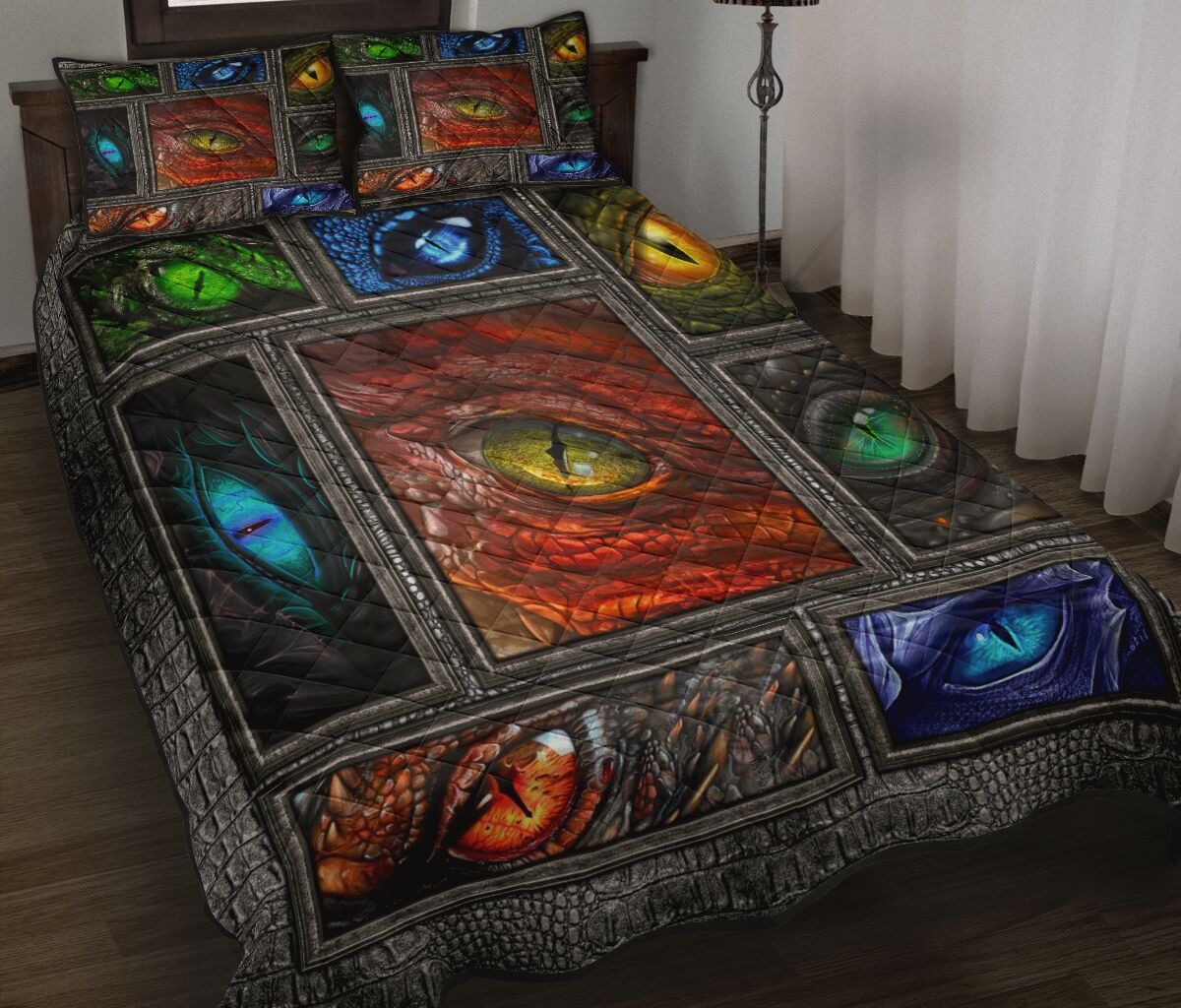 Dragon Frame Quilt Bed Set - Love Quilt Bedding Set