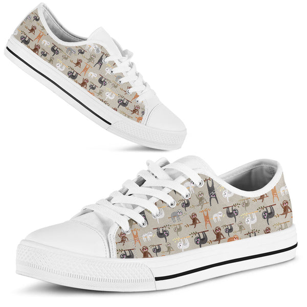 Sloth Pattern Low Top SkyShoes