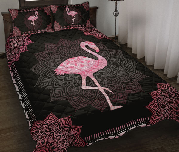 Flamingo Quilt Bed Set 49 - Love Quilt Bedding Set