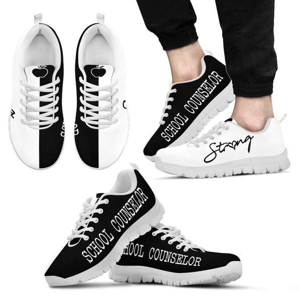 School Counselor Strong Black White Kd Sneakers, Runni- Love Sneakers