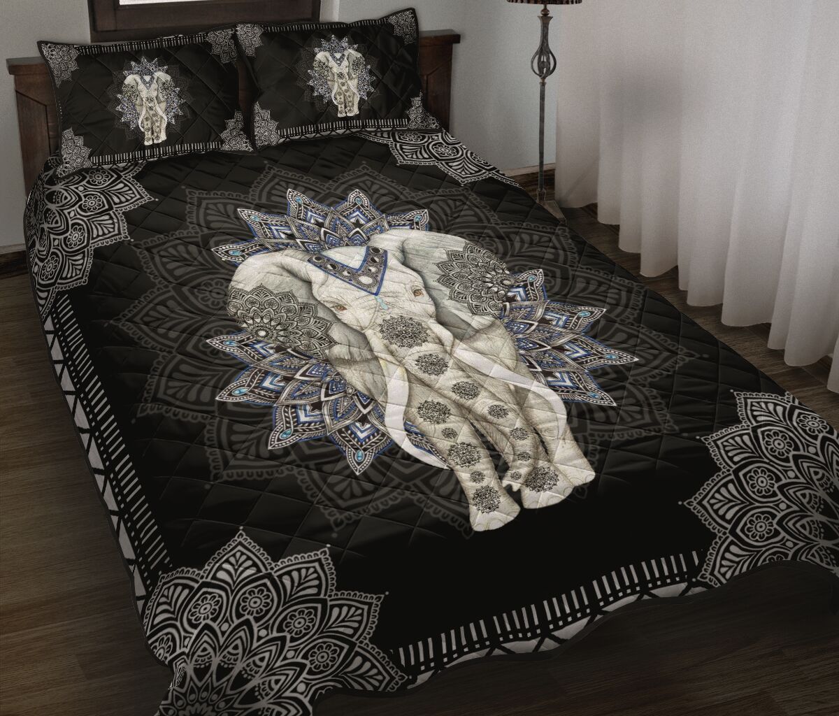 Elephant Quilt Bed Set 23 - Love Quilt Bedding Set