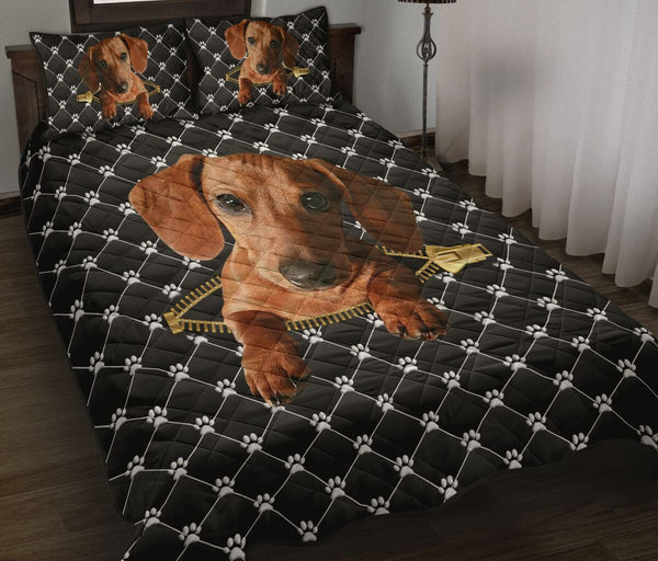 Dachshund Zipper - Bed Set - Love Quilt Bedding Set