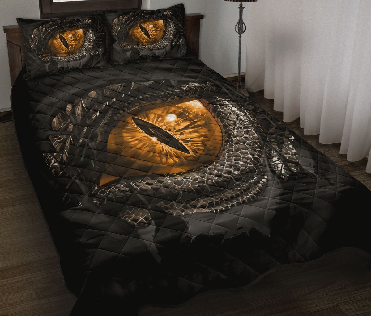Dragon Eye Quilt Bed Set 4- Love Quilt Bedding Set