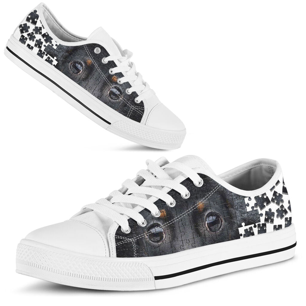 Dachshund Eyes Puzzles - Low Top Shoe - Love Love Top Shoes