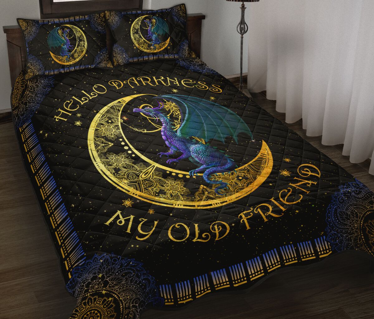 Dragon Moon Old Friend Quilt Bed Set - Love Quilt Bedding Set