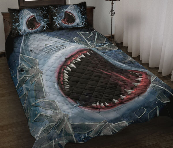 Shark Glass Break - Bed Set - Love Quilt Bedding Set