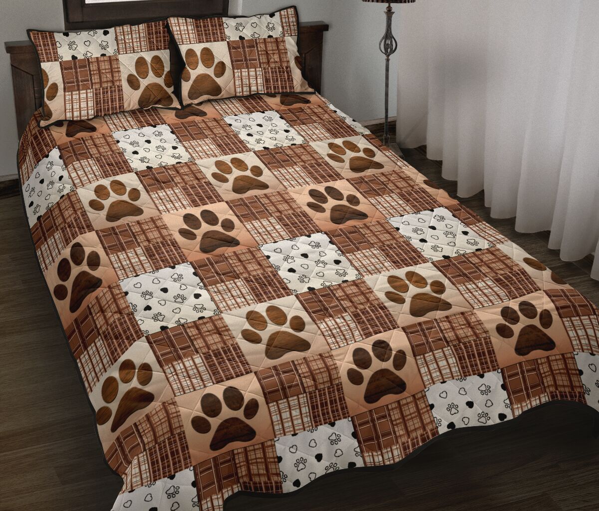 Dog Paw Vintage Caro - Quilt Bed Set - Nnd - Love Quilt Bedding Set