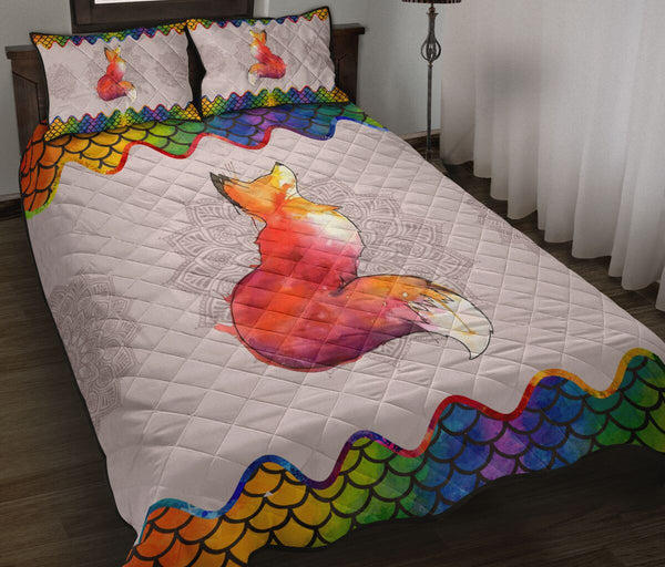 Quilt Bed Set - Fox - Color Full 37 - Love Quilt Bedding Set