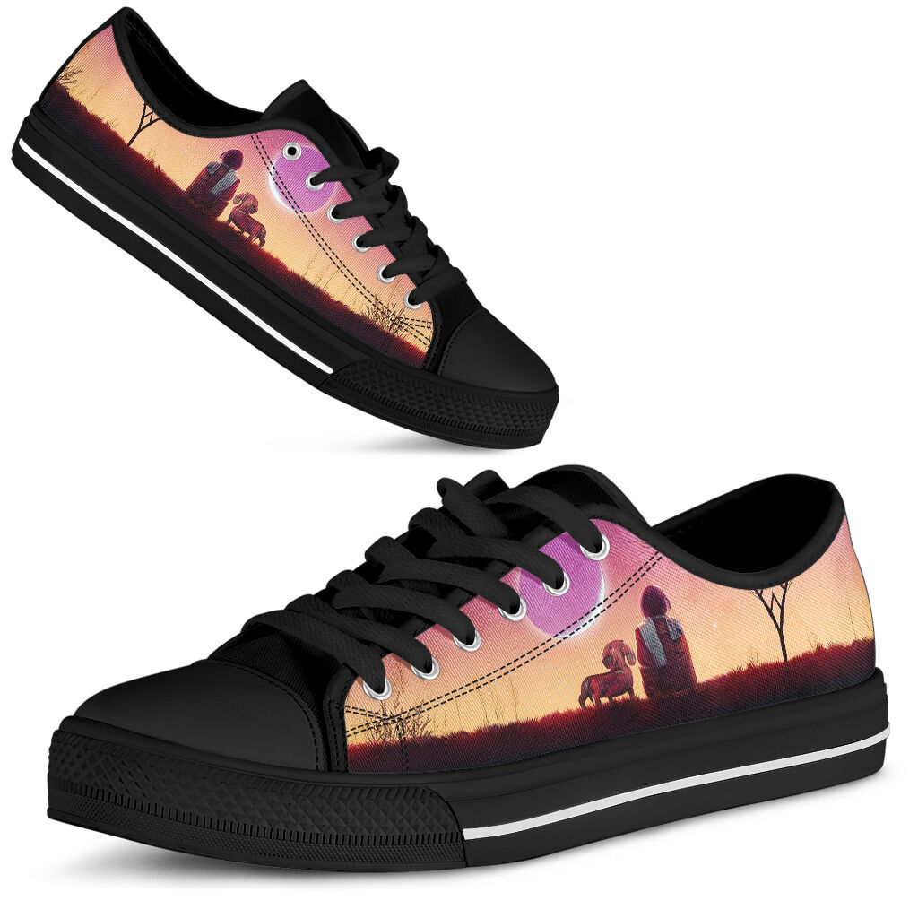 Dachshund Sunset - Low Top Shoe - Love Love Top Shoes