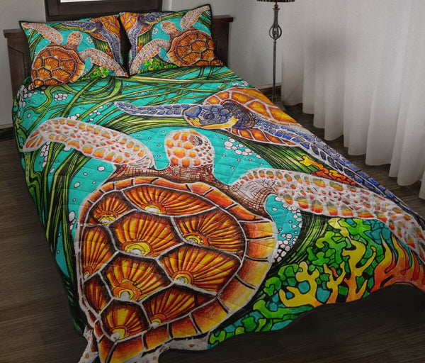 Turtle Art Quilt Bed Set 4893521