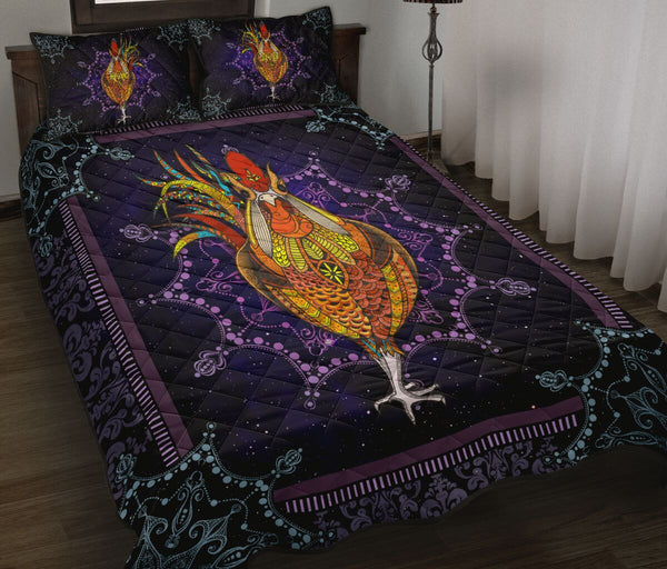 Chicken Mandala Quilt Bed Set - Love Quilt Bedding Set