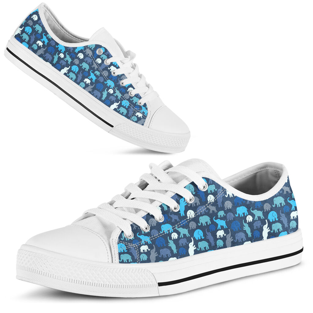 Elephant Pattern Low Top Shoes