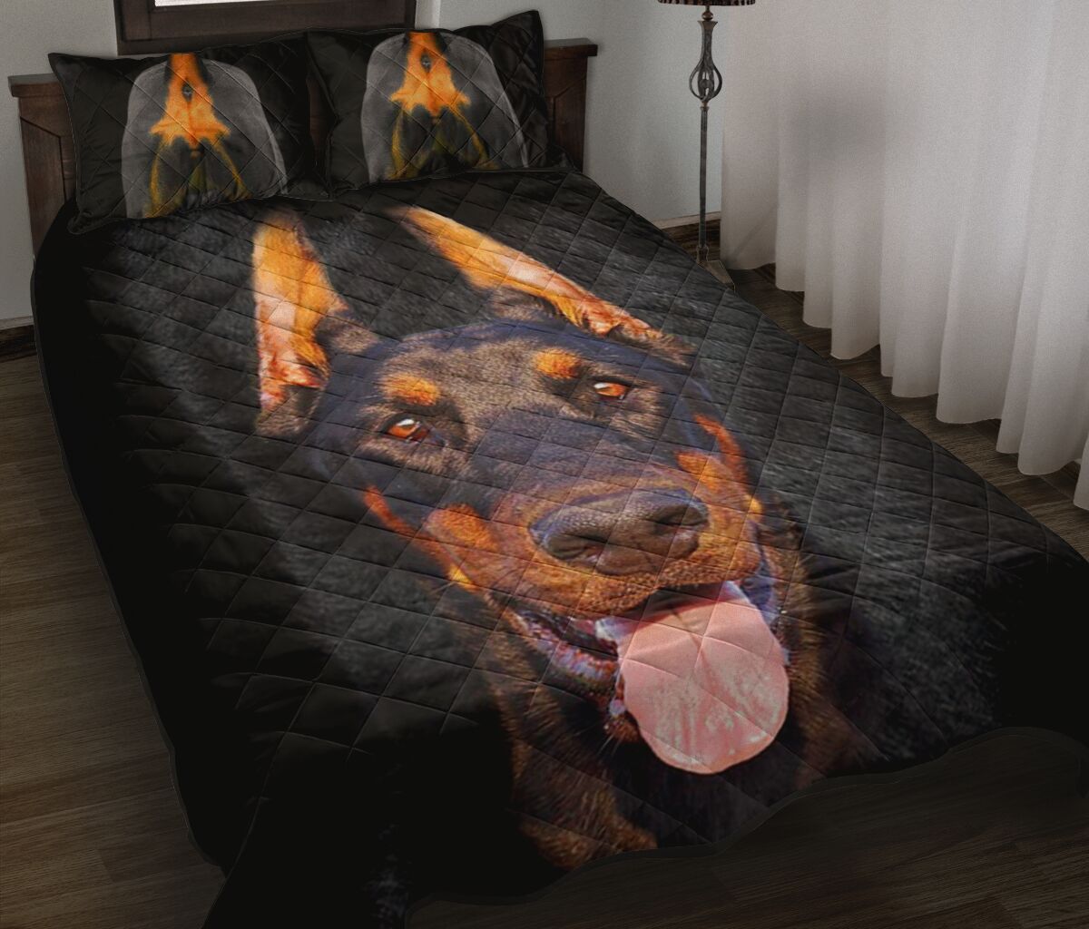 Doberman Body - Bed Set - Love Quilt Bedding Set