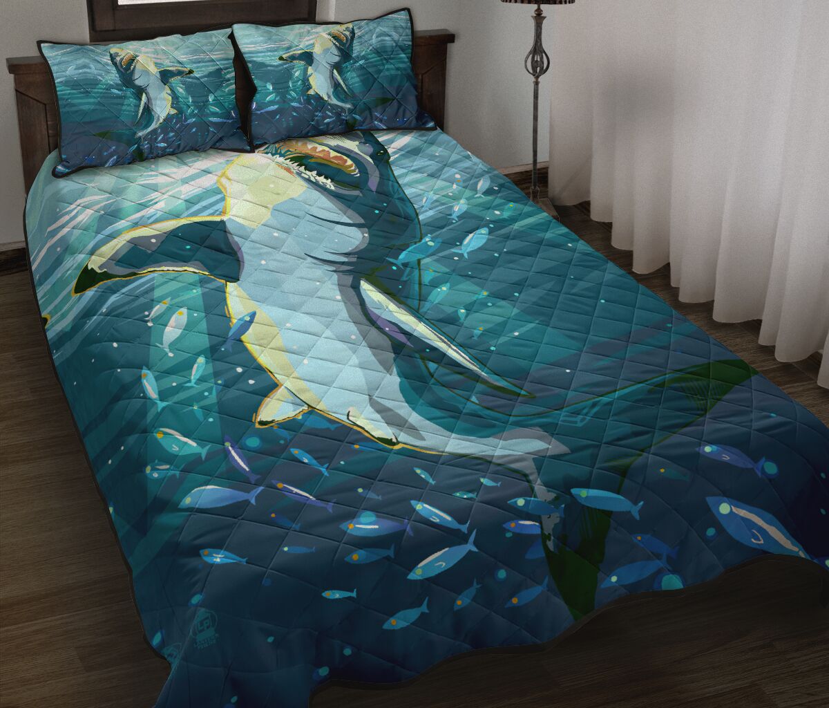 Shark Quilt Bed Set - Love Quilt Bedding Set