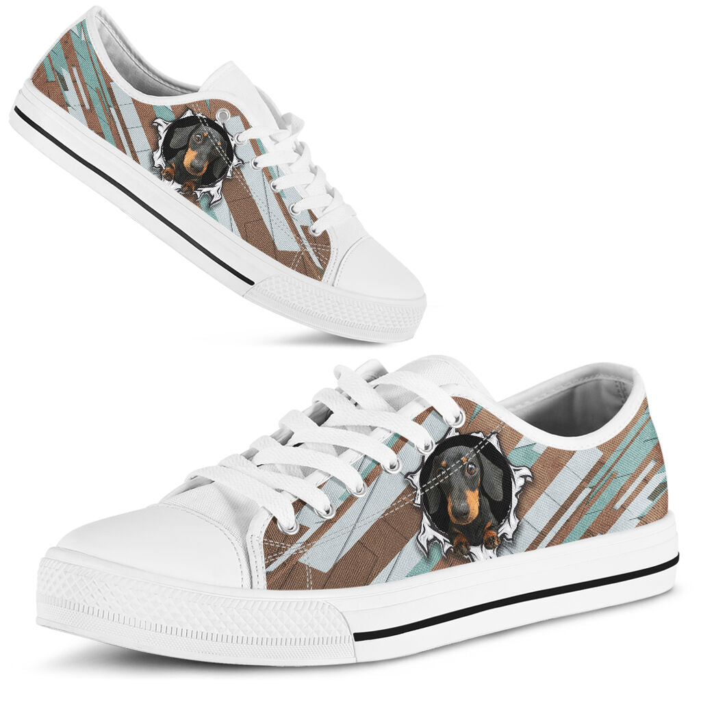 Dachshund Hole - Low Top Shoe - Love Love Top Shoes