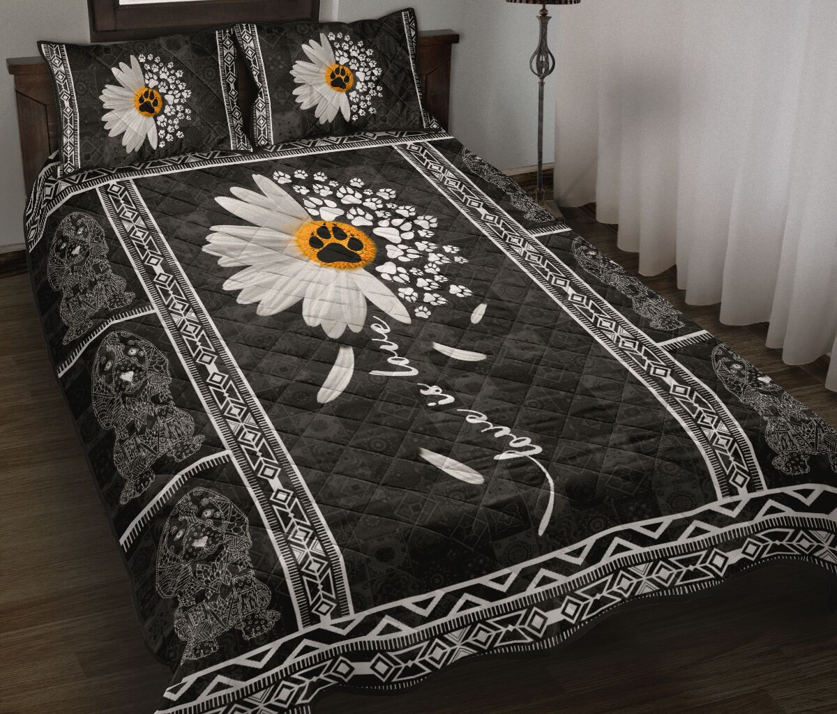 Dog - Golden Retriever - Love Is Love - Quilt Bed Set 61 - Love Quilt Bedding Set