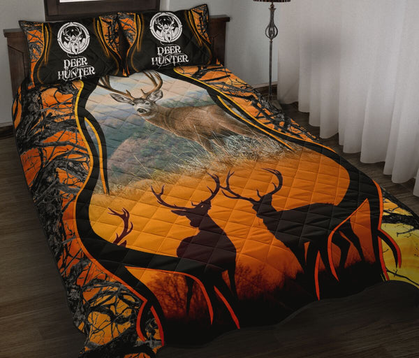 Deer Hunter Quilt Bed Set - Love Quilt Bedding Set