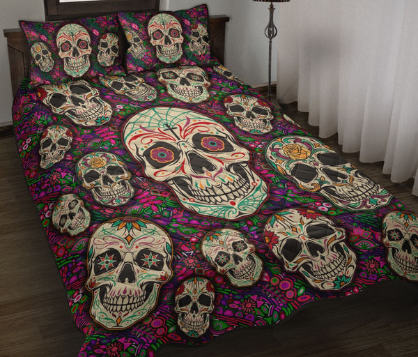 Quilt Bed Set - Skull 62 - Love Quilt Bedding Set