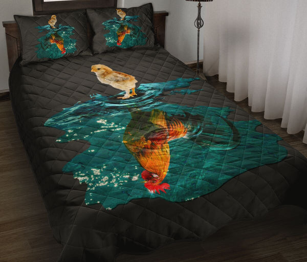 Chicken Farm Shadow Style Quilt Bed Set - Love Quilt Bedding Set