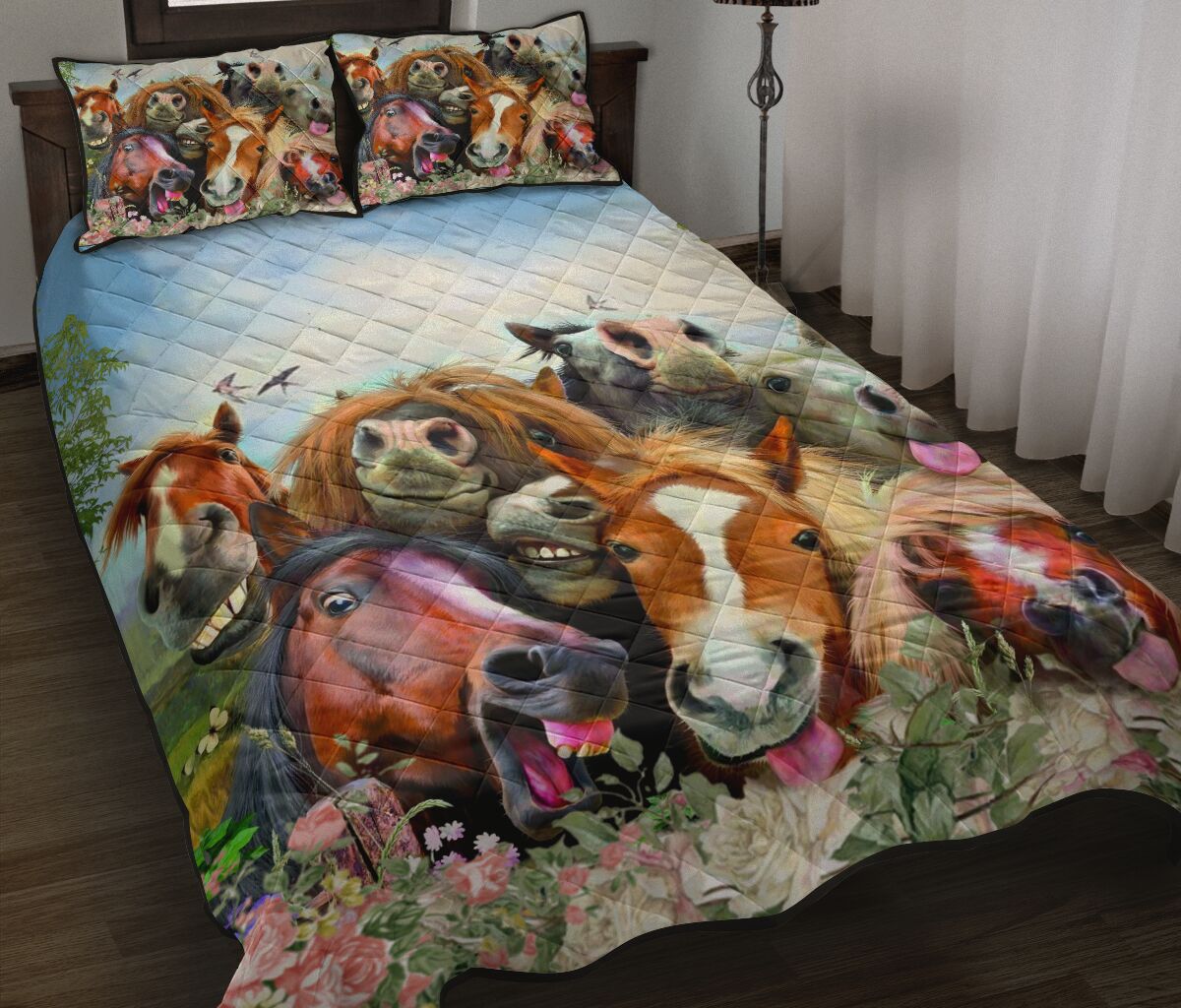 Funny Horses - Bed Set - Nnd - Love Quilt Bedding Set