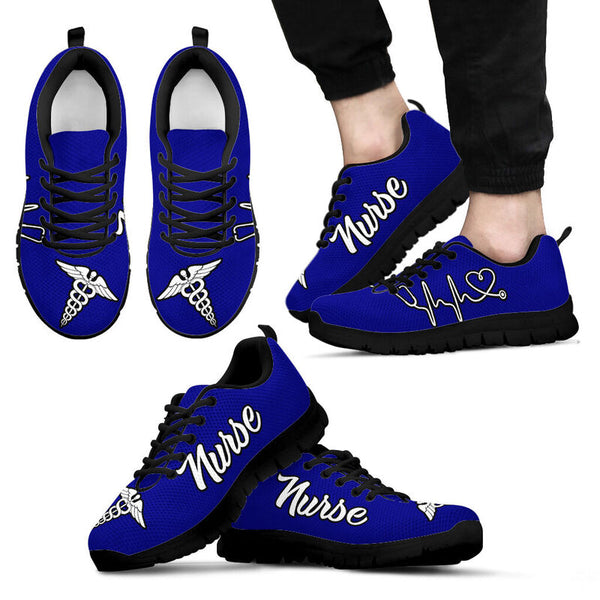 Nurse- Navy Blue Kd Sneakers, Running Shoes, Shoes For Women, Shoes For Men, Custom Shoes, L- Love Sneakers
