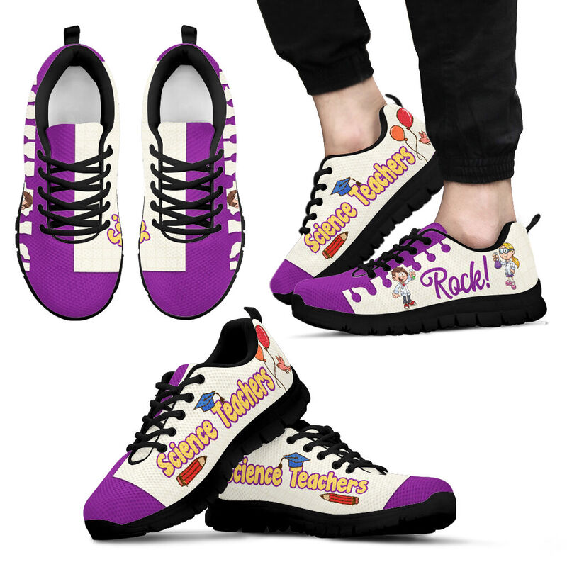 Science Teacher Rock Sneakers, Runni- Love Sneakers