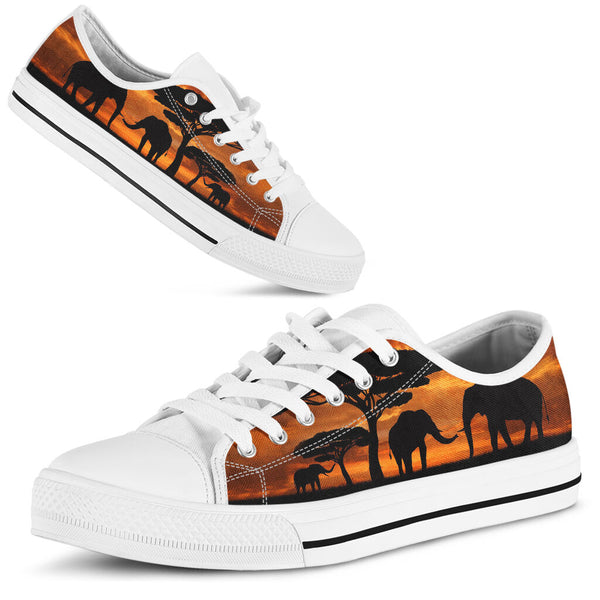 Sunlight Wallpaper Elephant Low Top Shoes