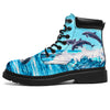 Dolphin Ocean Paint Boots Sky - Love All Season Boots