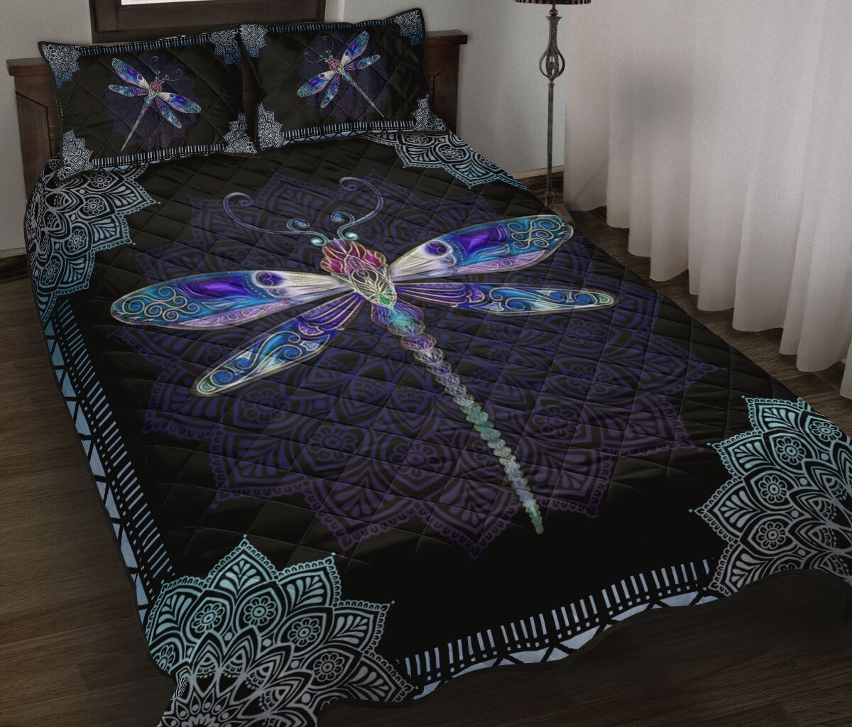 Dragonfly Quilt Bed Set 20 - Love Quilt Bedding Set