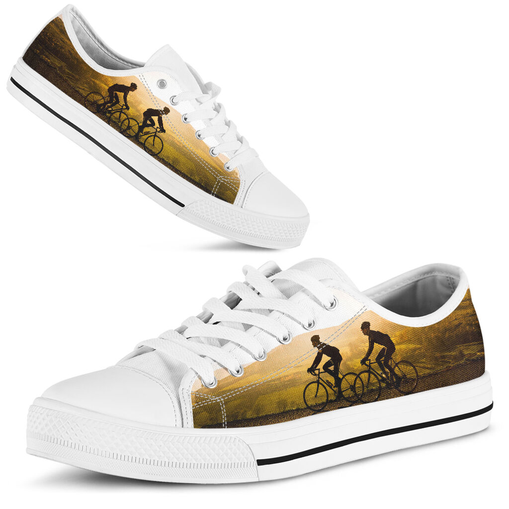 Cycling Together - Low Top Shoe - Love Love Top Shoes