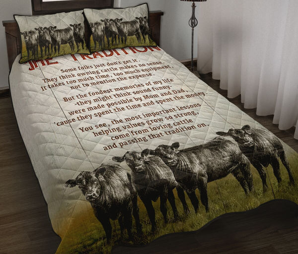 Quilt Bed Set - Cow - The Tradition 55 - Love Quilt Bedding Set