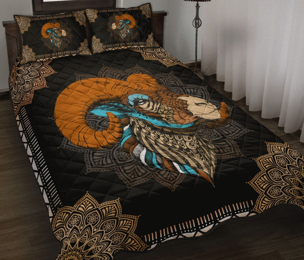 Goat Quilt Bed Set 48 - Love Quilt Bedding Set