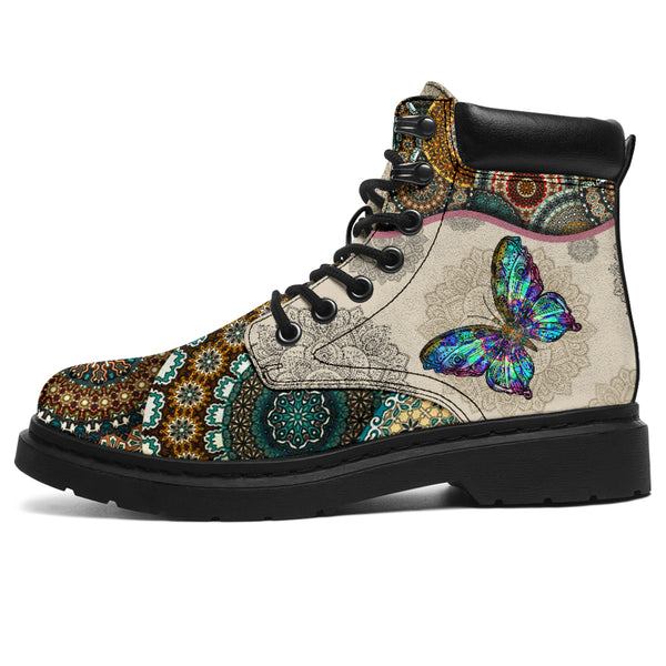 Butterfly - Vintage Mandala Asboot Sky 2 - Love All Season Boots