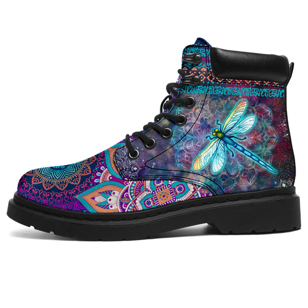 Dragonfly Galaxy Mandala Boot Sky - Love All Season Boots