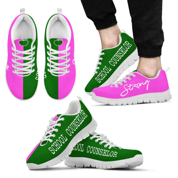 School Counselor- Pink Green Kd Sneakers, Runni- Love Sneakers