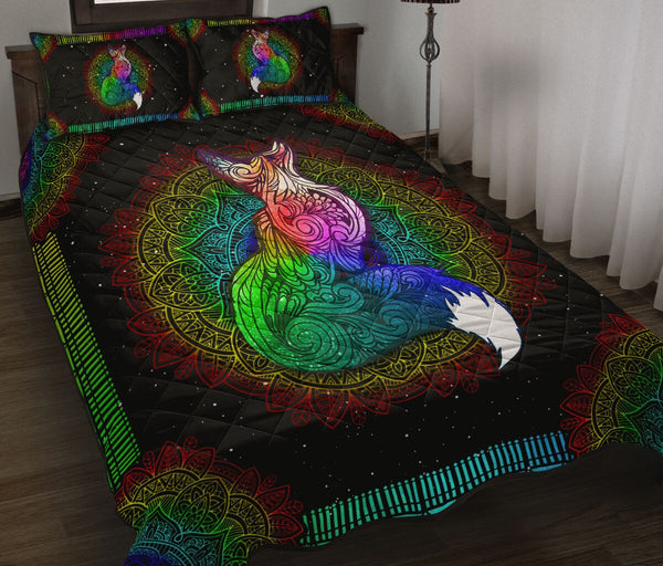 Quilt Bed Set - Fox - Rainbow 96 - Love Quilt Bedding Set