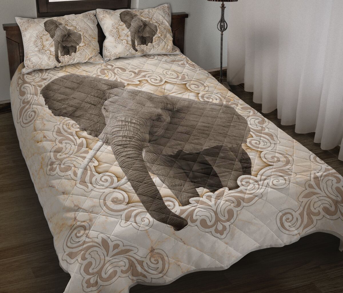 Elephant Craving Style Quilt Bed Set - Love Quilt Bedding Set