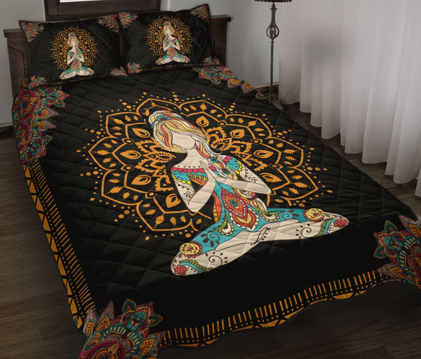 Yoga Quilt Bed Set 37 - Love Quilt Bedding Set