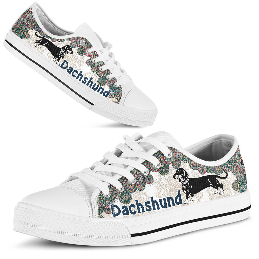 Dachhund Mandala - Low Top Shoe - Love Love Top Shoes