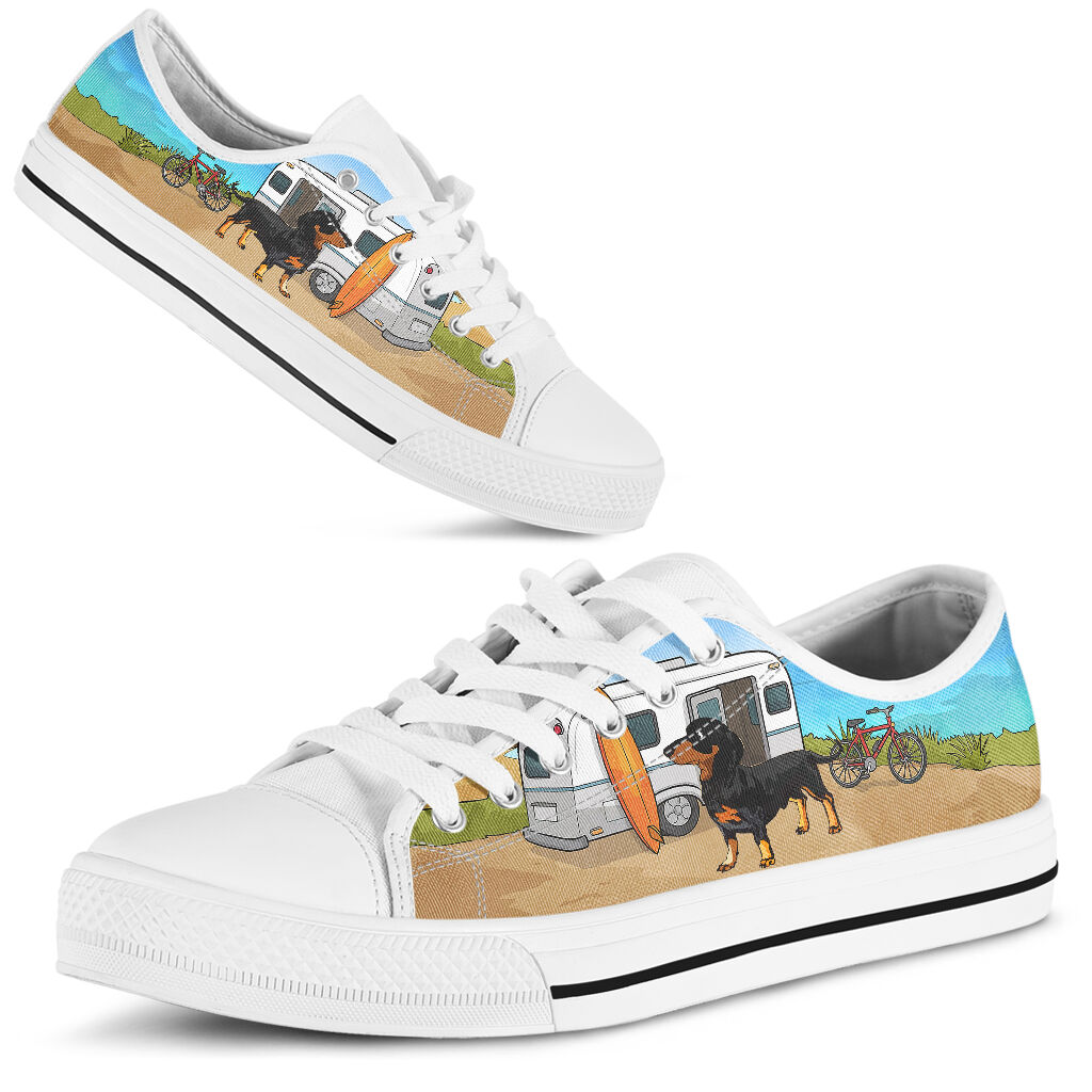 Dachshund And Camper Home- Low Top Shoe - Love Low Top Shoes