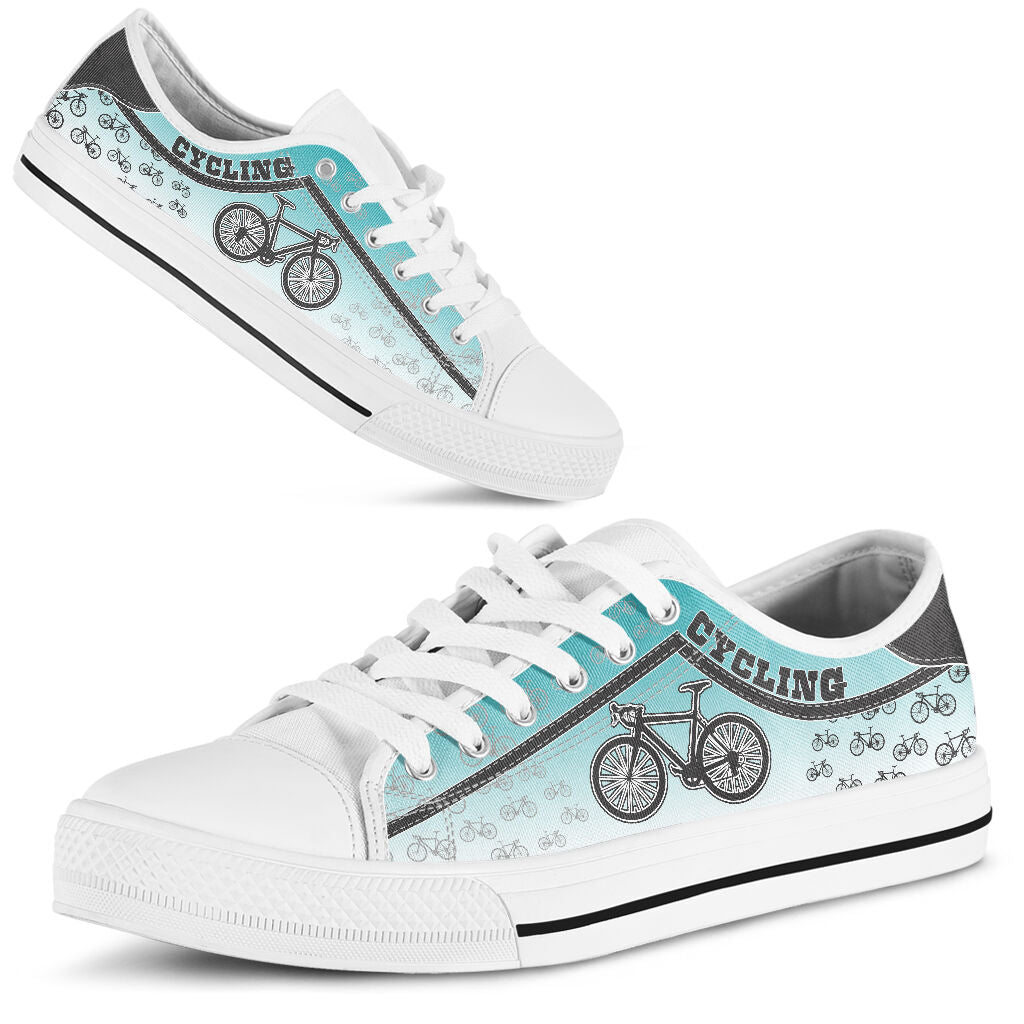 Cycling Stripes Gradient - Low Top Shoe - Love Love Top Shoes