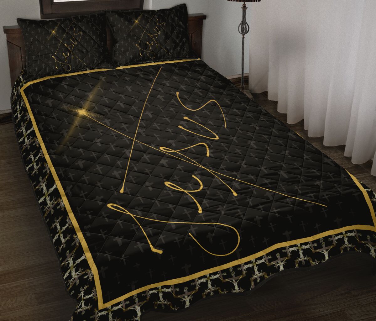 God Jesus Quilt Bed Set - Love Quilt Bedding Set